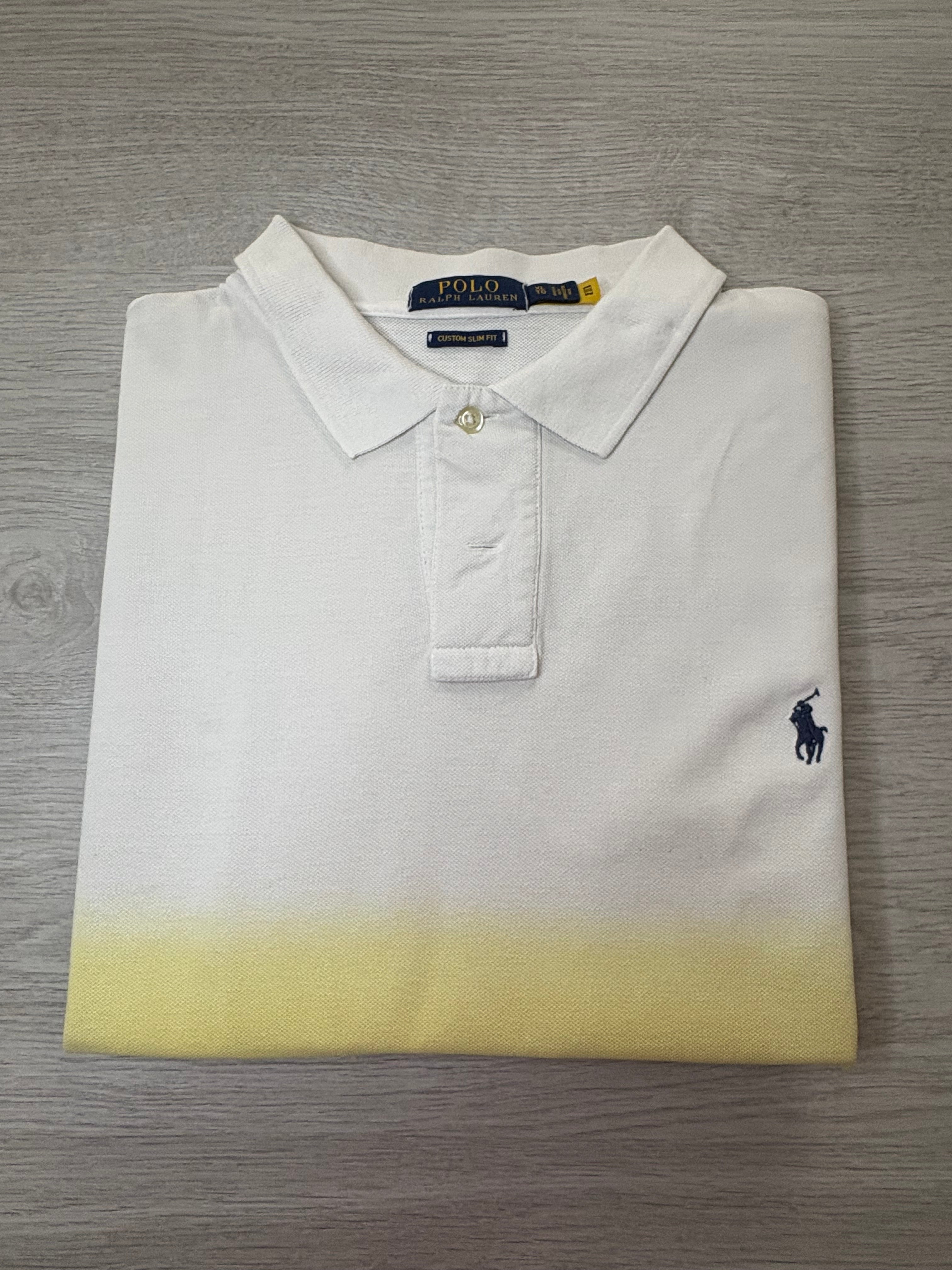 Polo Ralph Lauren Blanc Jaune Bleu Taille XL