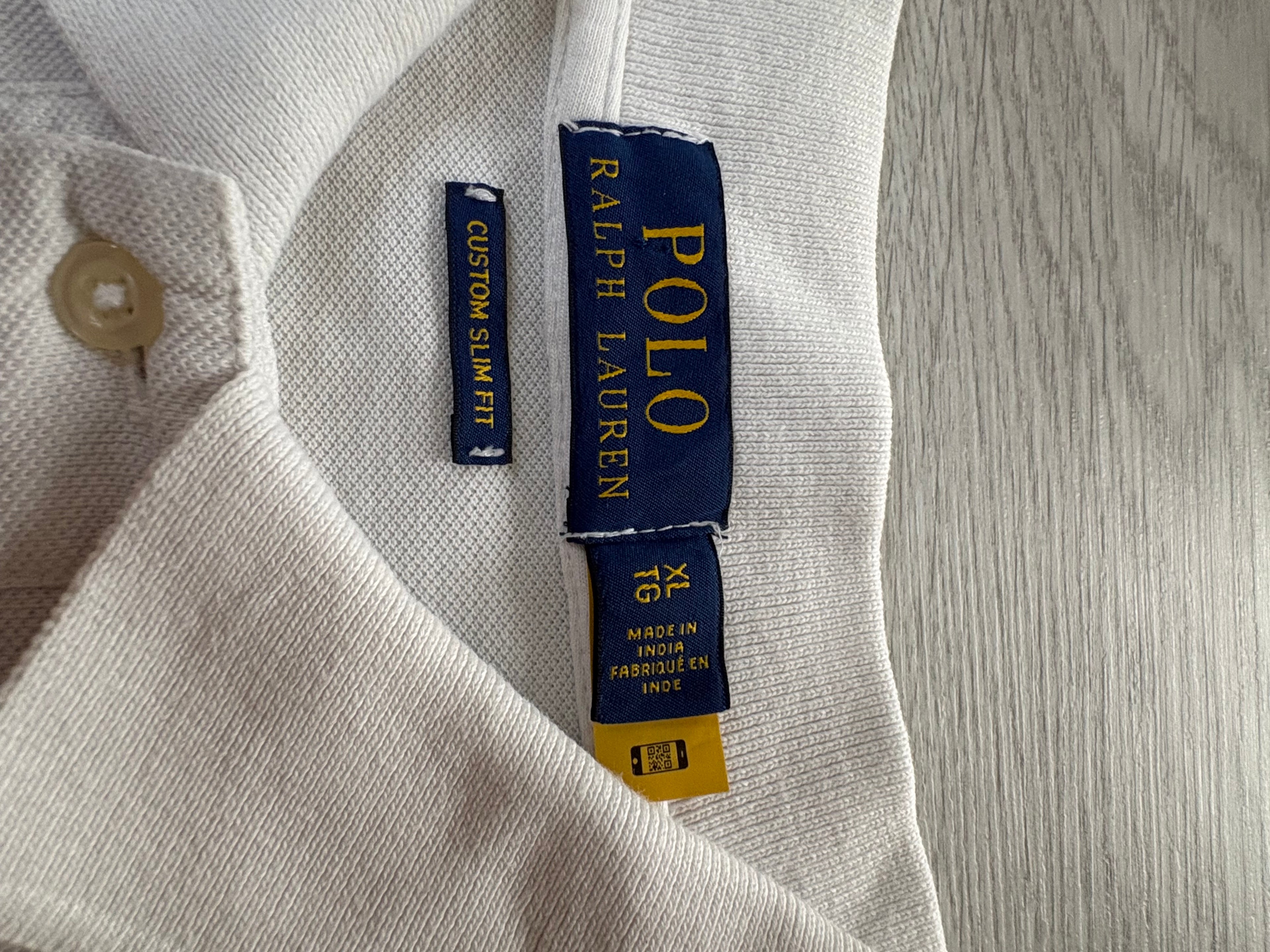 Polo Ralph Lauren Blanc Jaune Bleu Taille XL