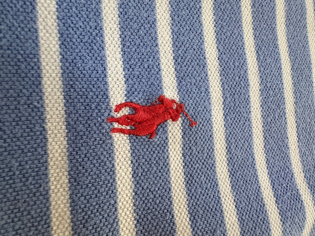 Polo Ralph Lauren Rayé Blanc et Bleu Taille L