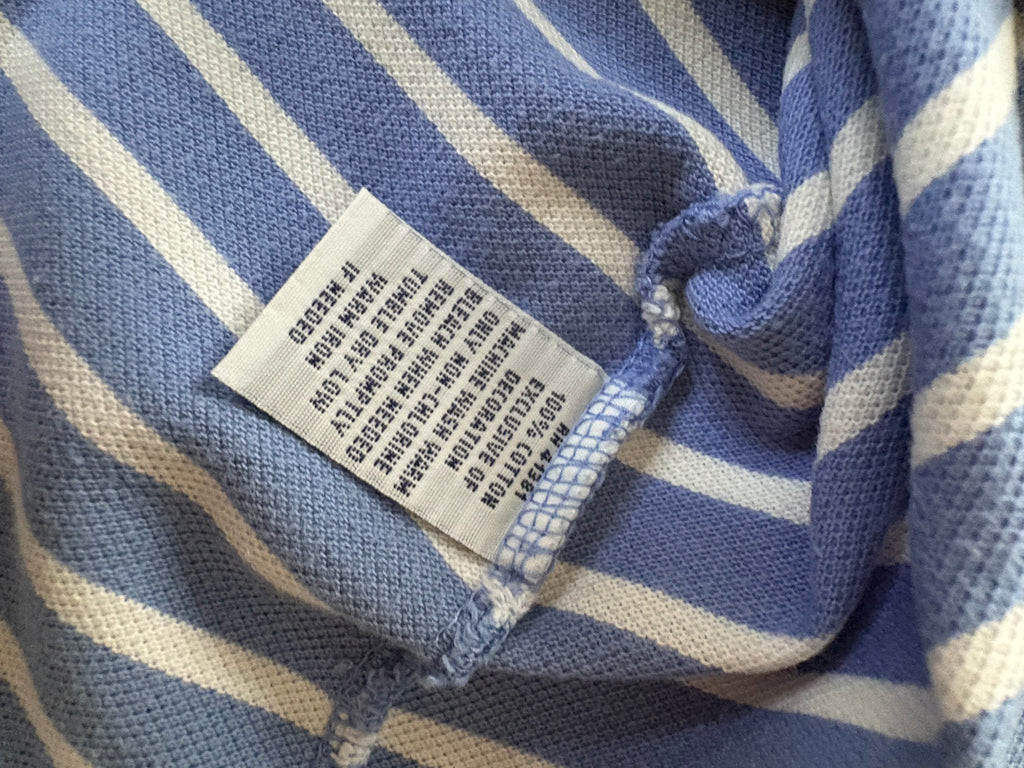 Polo Ralph Lauren Rayé Blanc et Bleu Taille L