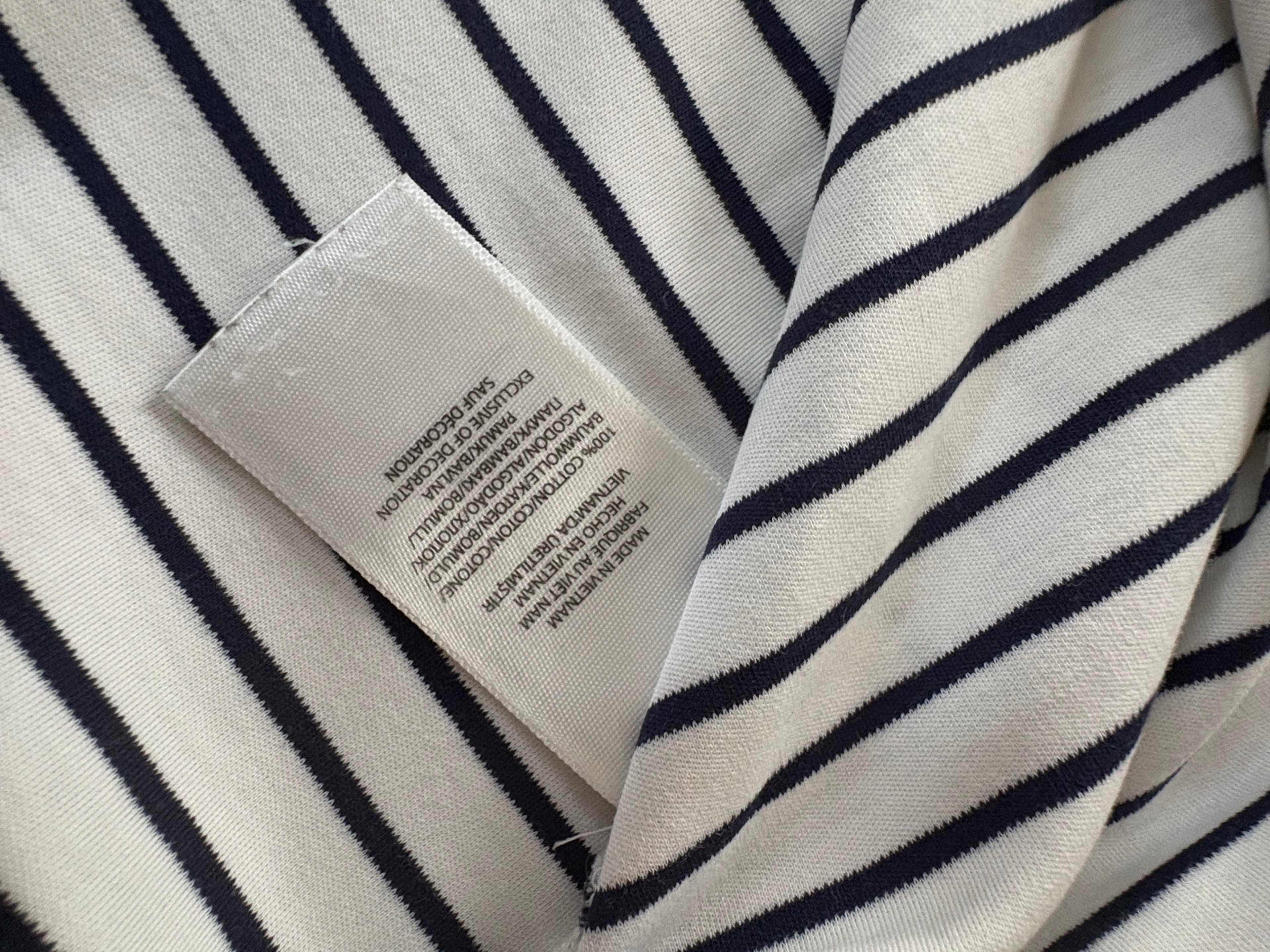 Polo Ralph Lauren Marinière Blanc et Noir Taille XL