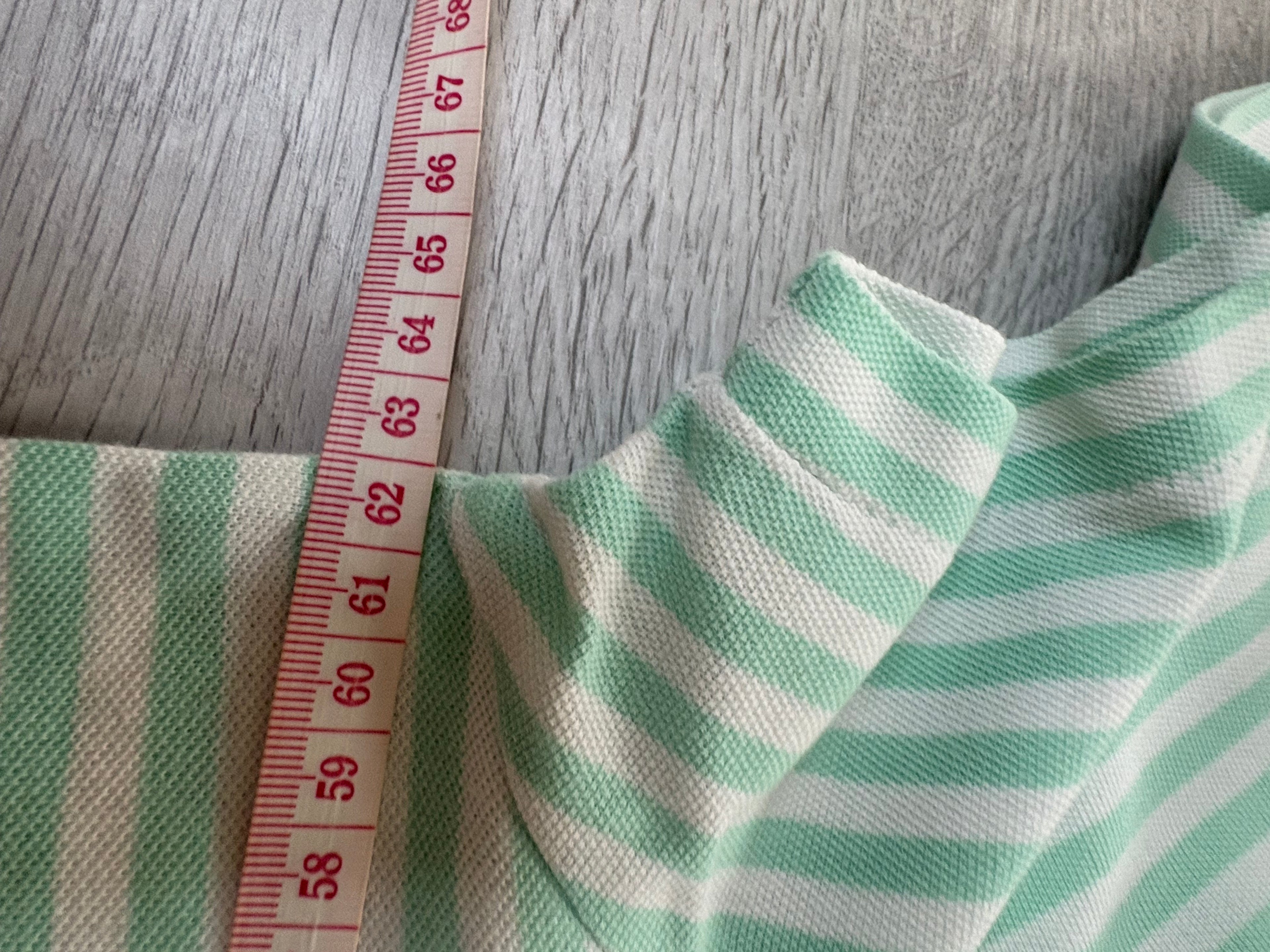 Polo Ralph Lauren Rayé Turquoise et blanc Taille XL