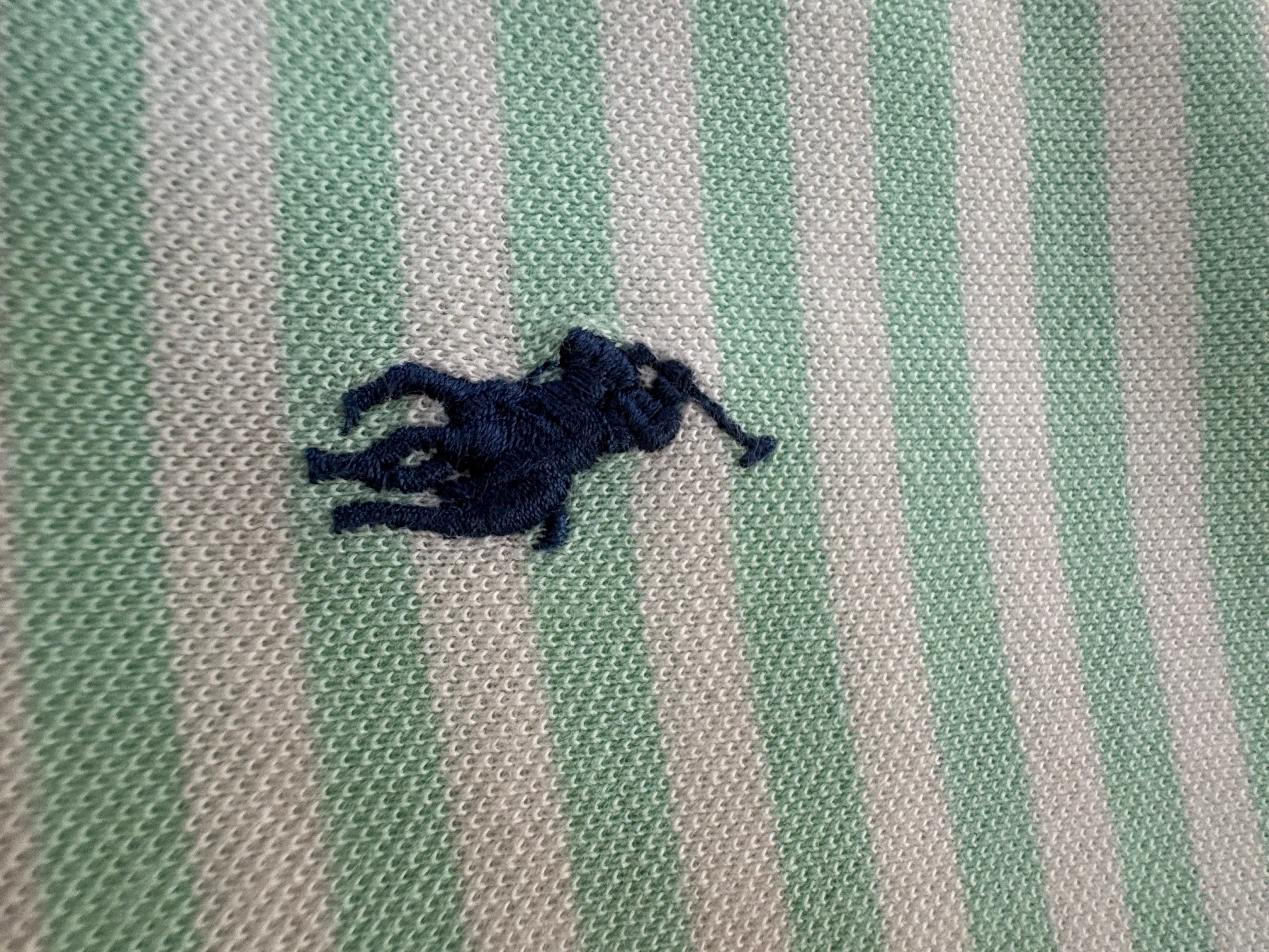 Polo Ralph Lauren Rayé Turquoise et blanc Taille XL