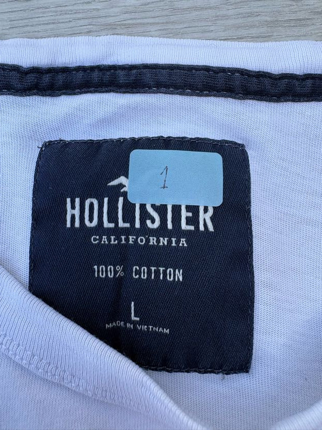 T-shirt Hollister homme taille L blanc