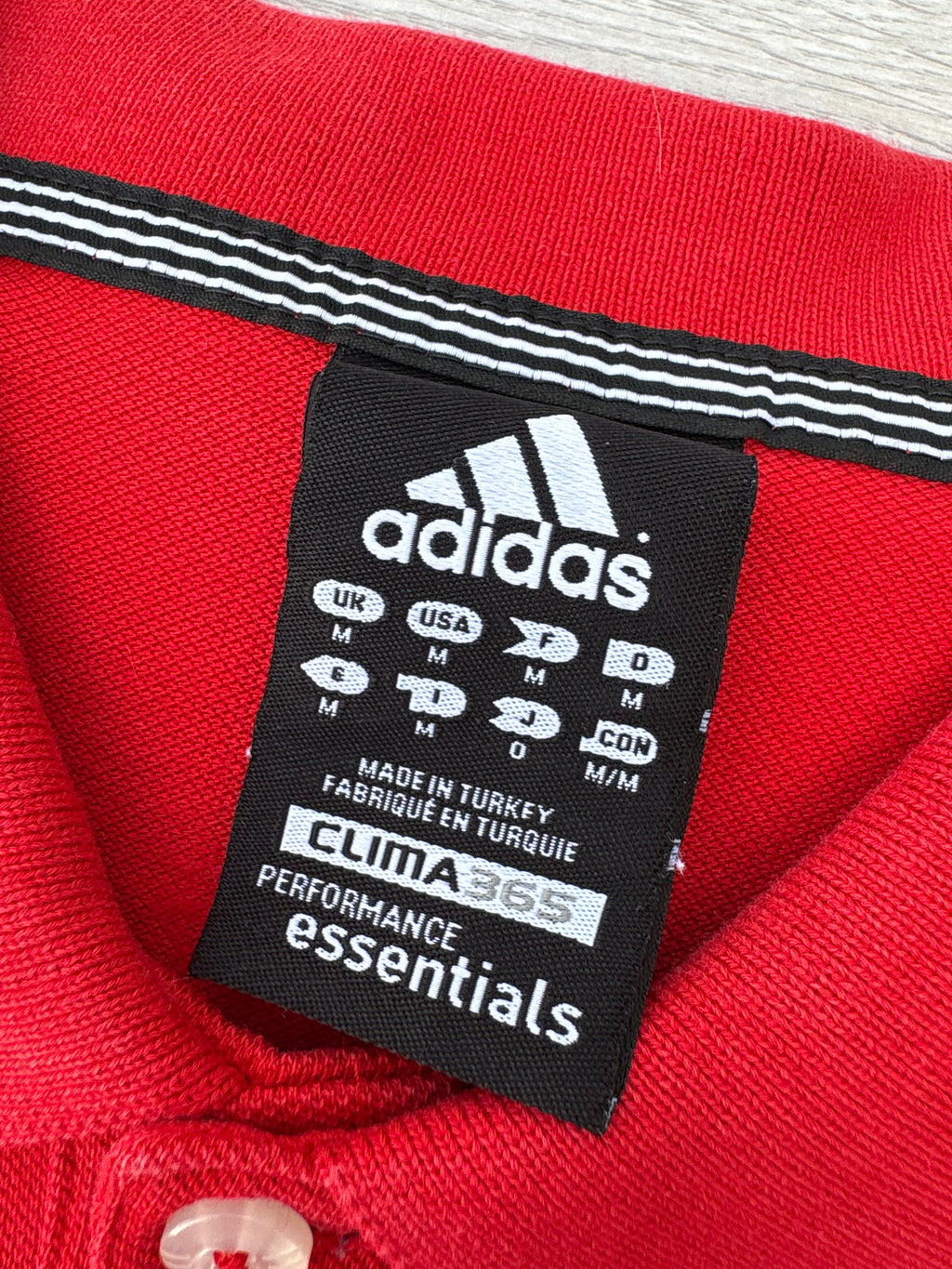 Polo adidas homme taille M rouge