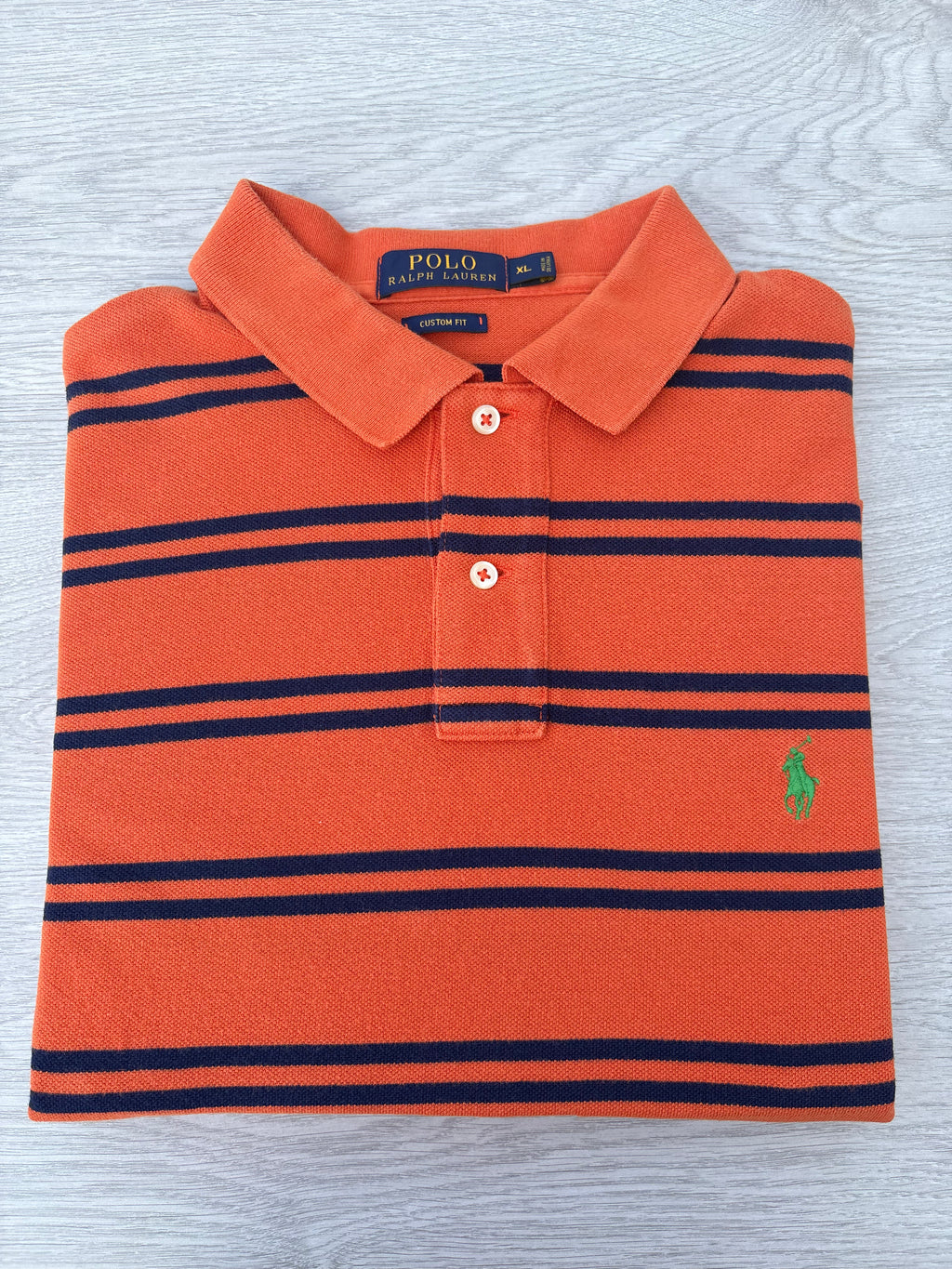 Polo Ralph Lauren Homme Rayé Orange Taille XL