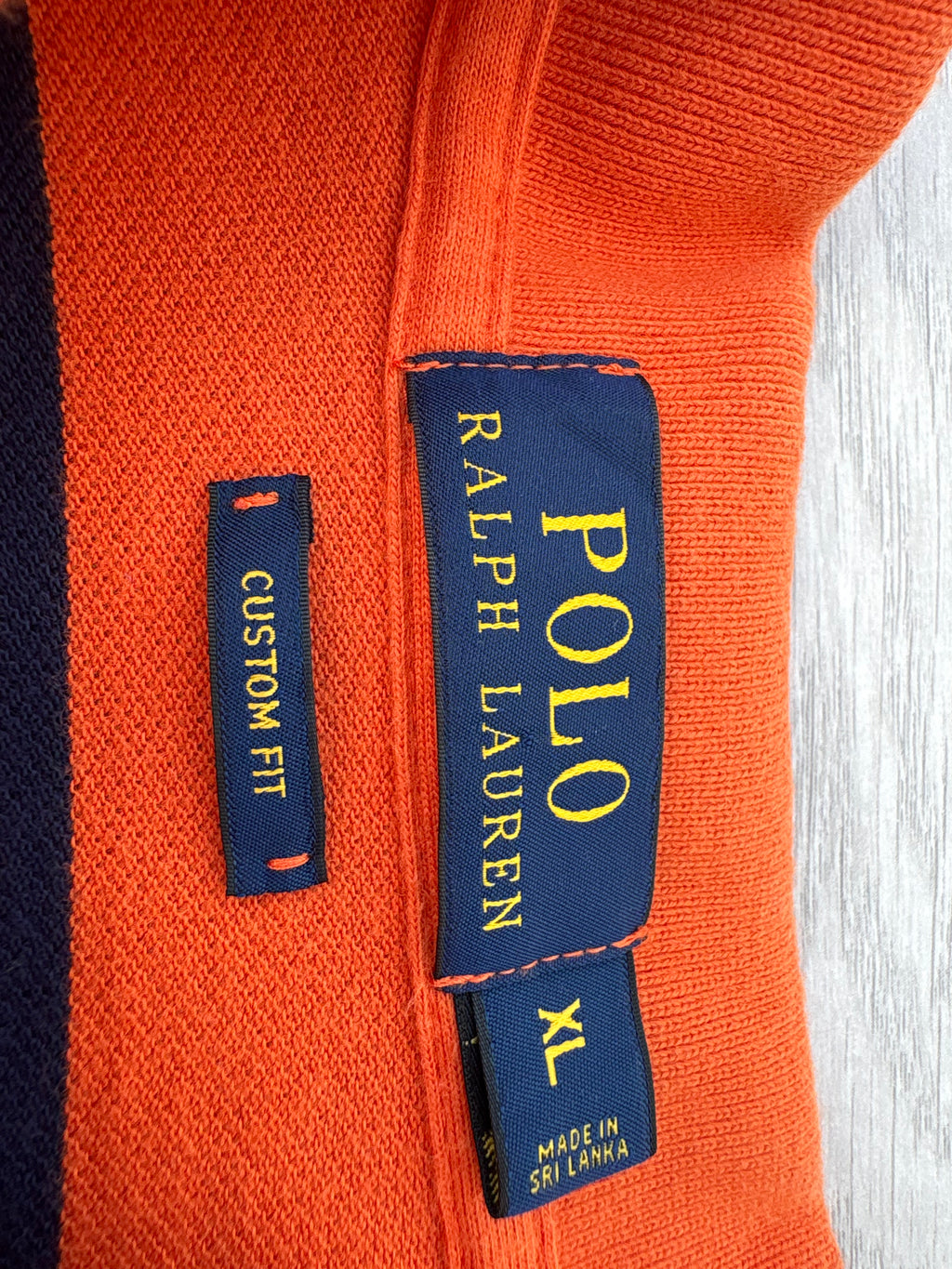 Polo Ralph Lauren Homme Rayé Orange Taille XL