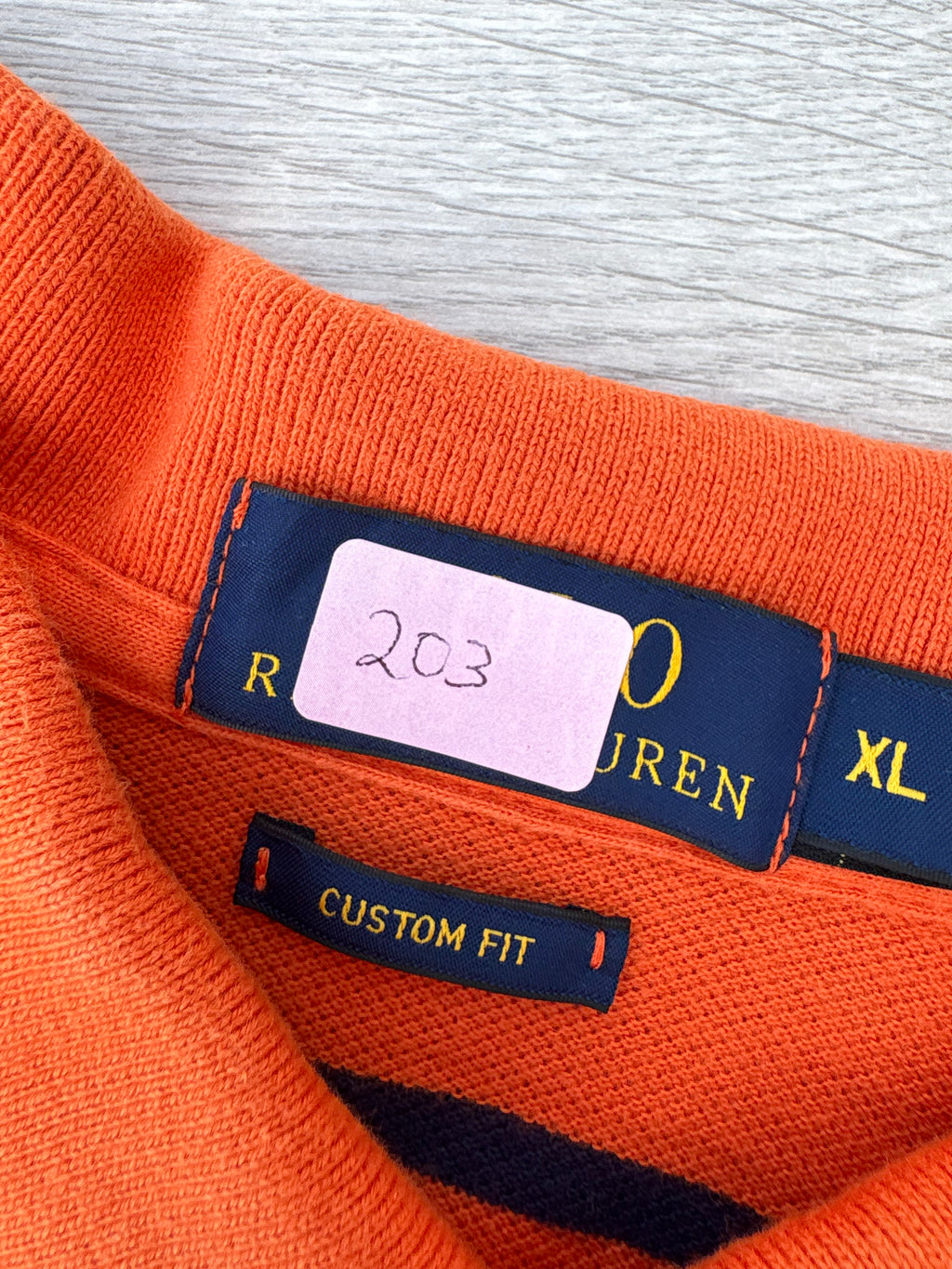 Polo Ralph Lauren Homme Rayé Orange Taille XL