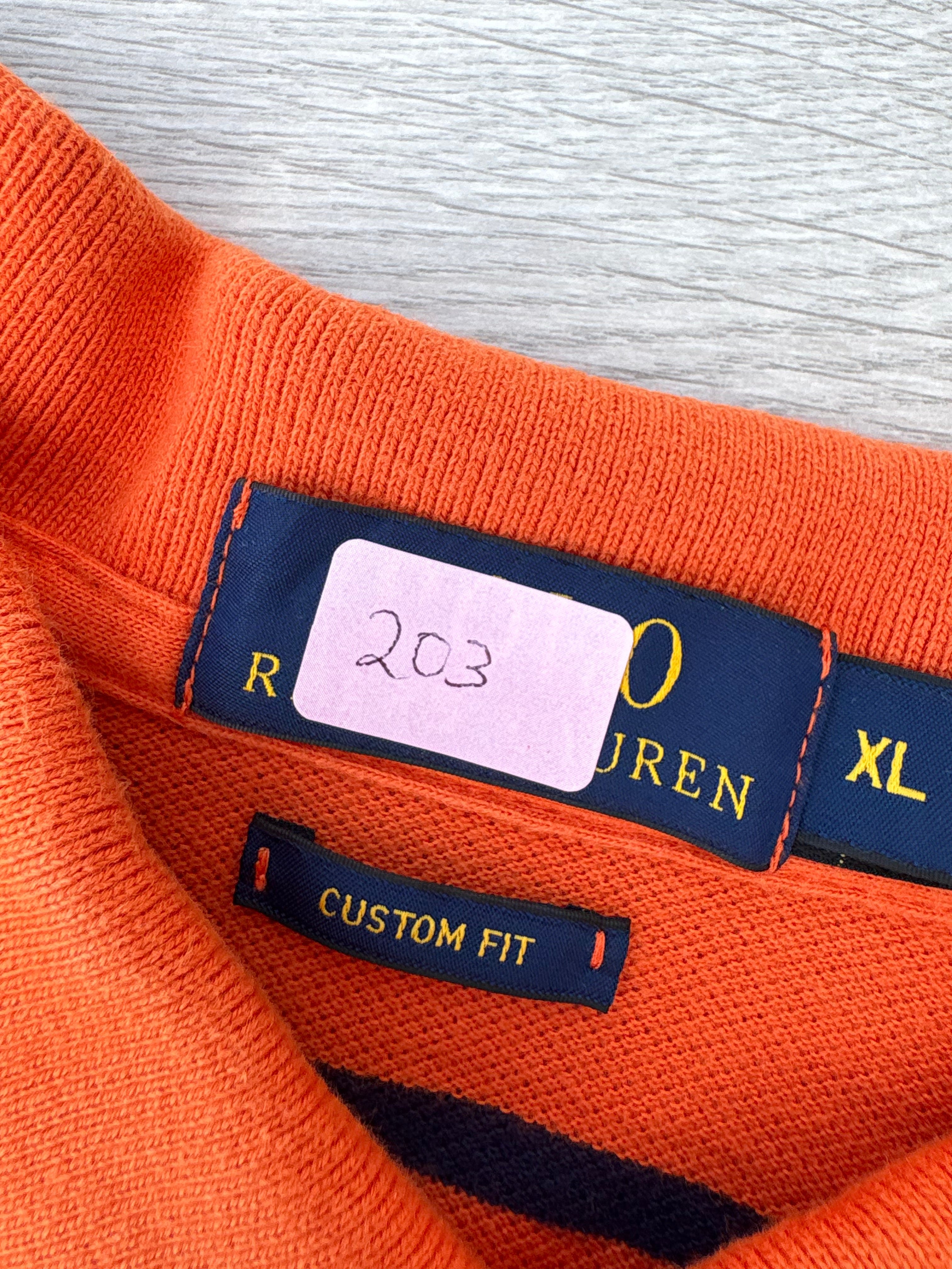 Polo Ralph Lauren Homme Rayé Orange Taille XL